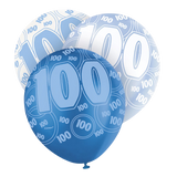 Happy 100th Birthday 12 Pearlized Printed Latex Balloons