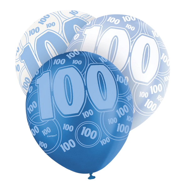 Happy 100th Birthday 12 Pearlized Printed Latex Balloons