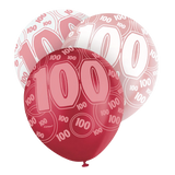 Happy 100th Birthday 12 Pearlized Printed Latex Balloons