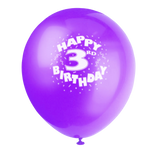 Happy 3rd Birthday Printed Balloons