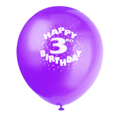 Happy 3rd Birthday Printed Balloons