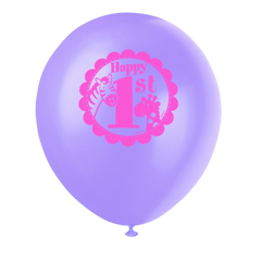 Latex Pink Safari First Birthday Balloons
