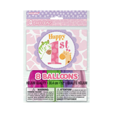 Latex Pink Safari First Birthday Balloons