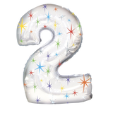 Multi Sparkles Number  Balloon