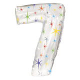 Multi Sparkles Number  Balloon