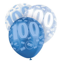 Happy 100th Birthday 12 Pearlized Printed Latex Balloons