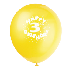 Happy 3rd Birthday Printed Balloons
